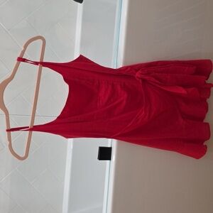 White Fox Boutique Little Red Dress With Wrap Waist